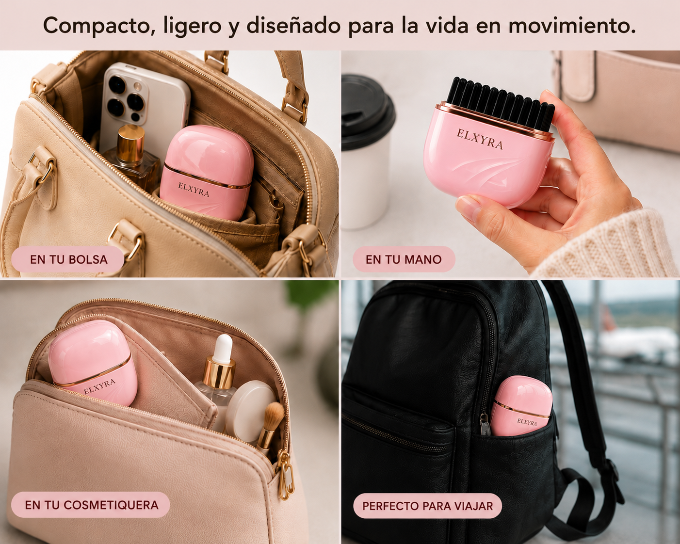 ELXYRA Minicomb — Cepillo Alisador Inalámbrico