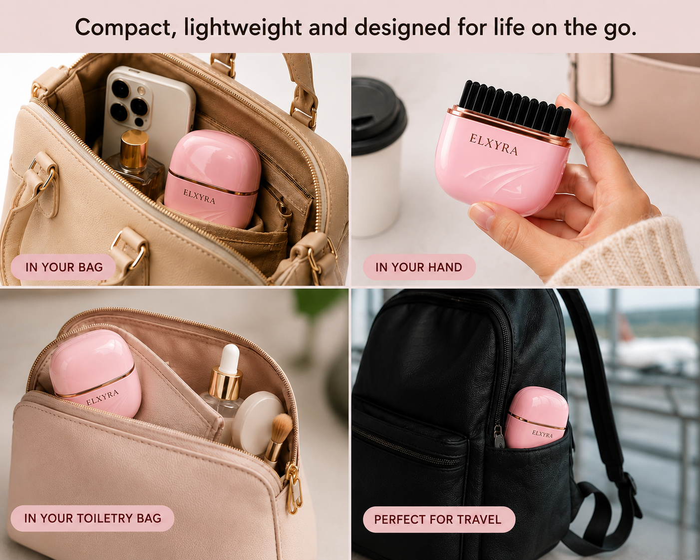 ELXYRA Minicomb — Cordless Heated Styling Brush